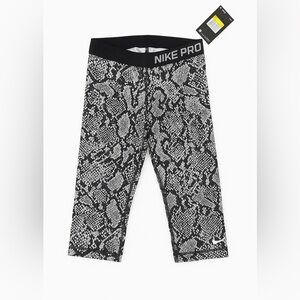 Nike Pro Black and Gray Leggings
